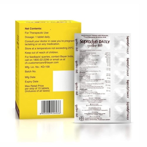 Supradyn daily multivitamin - supradyn,
