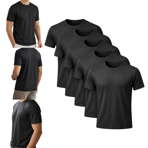 5pcs men black shirts - men,